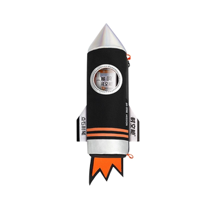 点石笔袋时空舱家族文具袋学生用创意火箭造型文具收纳袋男女生款高颜值笔太空舱中性笔荧光笔铅笔芯DS-326E