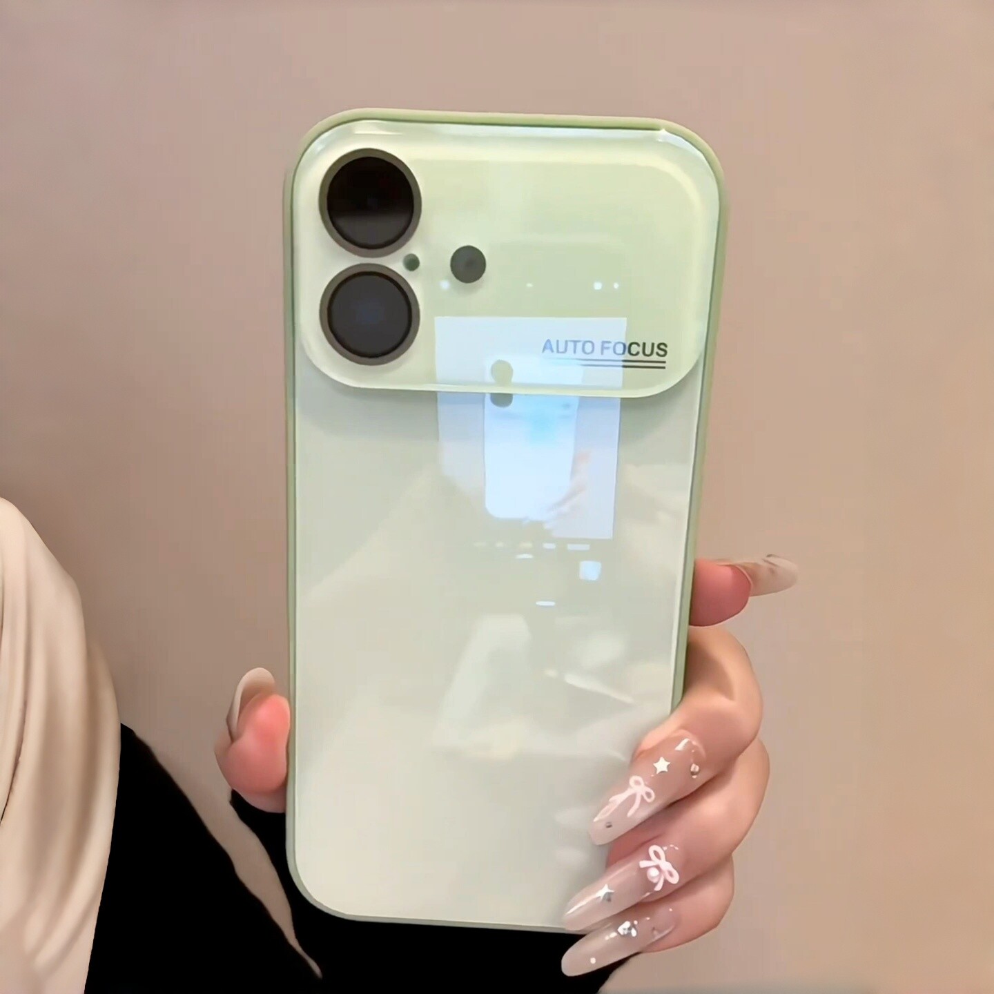 薄荷绿色~淡雅清新适用苹果17ProMax手机壳糖果色大视窗iPhone16pro简约AIR全包15软边防摔保护套玻璃13女款