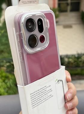 魅眼高级感透明适用OPPOFindX9Pro手机壳findx8ultra自带镜头膜X8S+简约FINDX7透白色边框x6全包防摔X5男女款