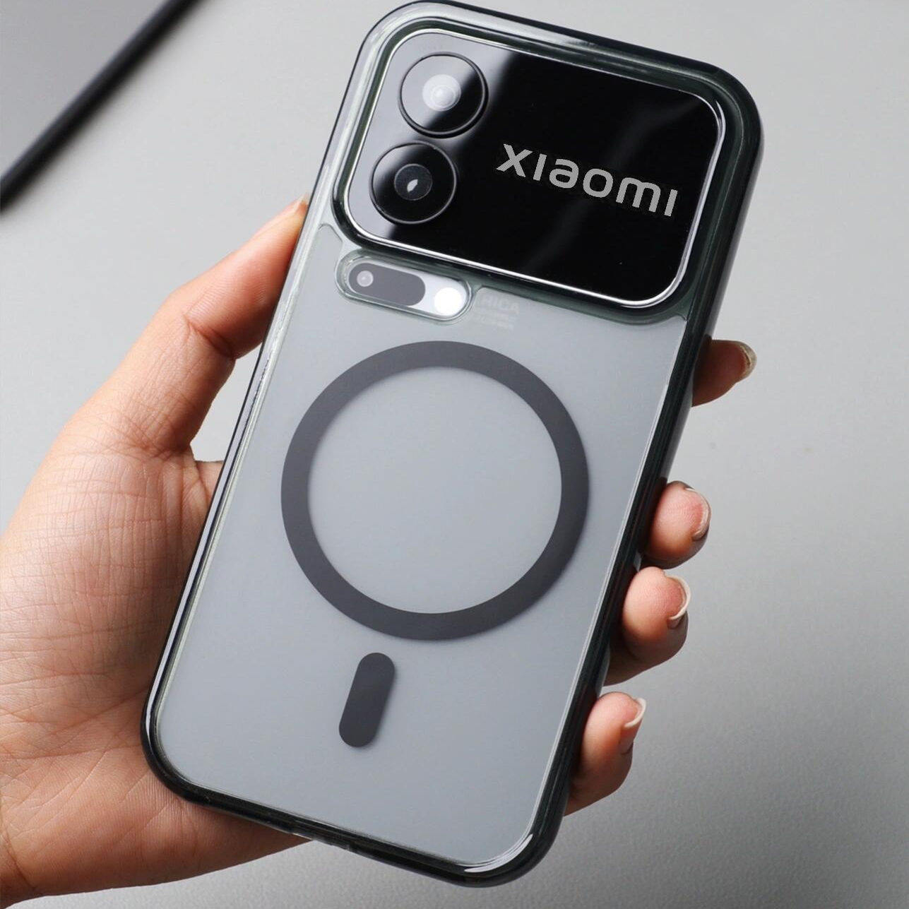 磨砂不沾指纹适用小米17Promax手机壳强磁肤感磁吸简约15水墨黑色14轻薄防摔拜耳材质不会发黄高级透明保护套
