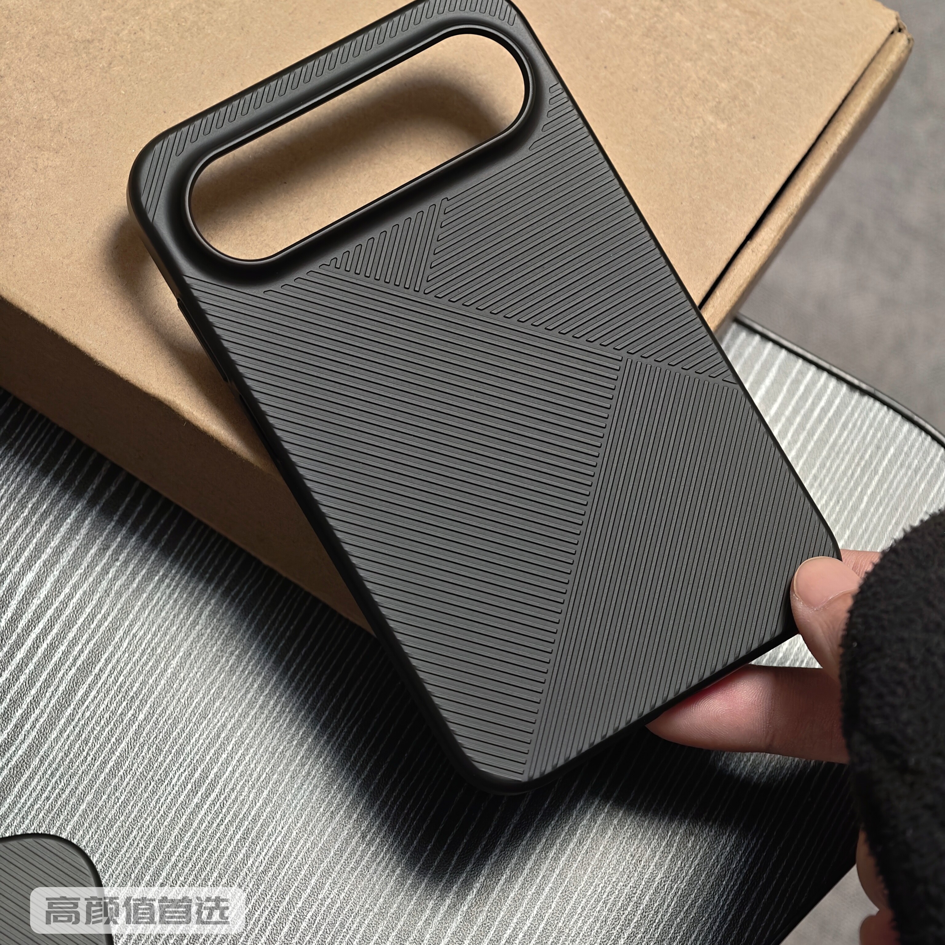 几何纹理适用华为PuraX view手机壳pura90ProMax超薄pc硬壳纯黑色P80Pro+全包P70简约线条立体散热高级感透明