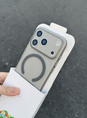 超薄透灰色独立金属按键适用苹果17promax手机壳iPhone16Pro全包Air磨砂iphone15/14plus裸机感13磁吸12软tpu