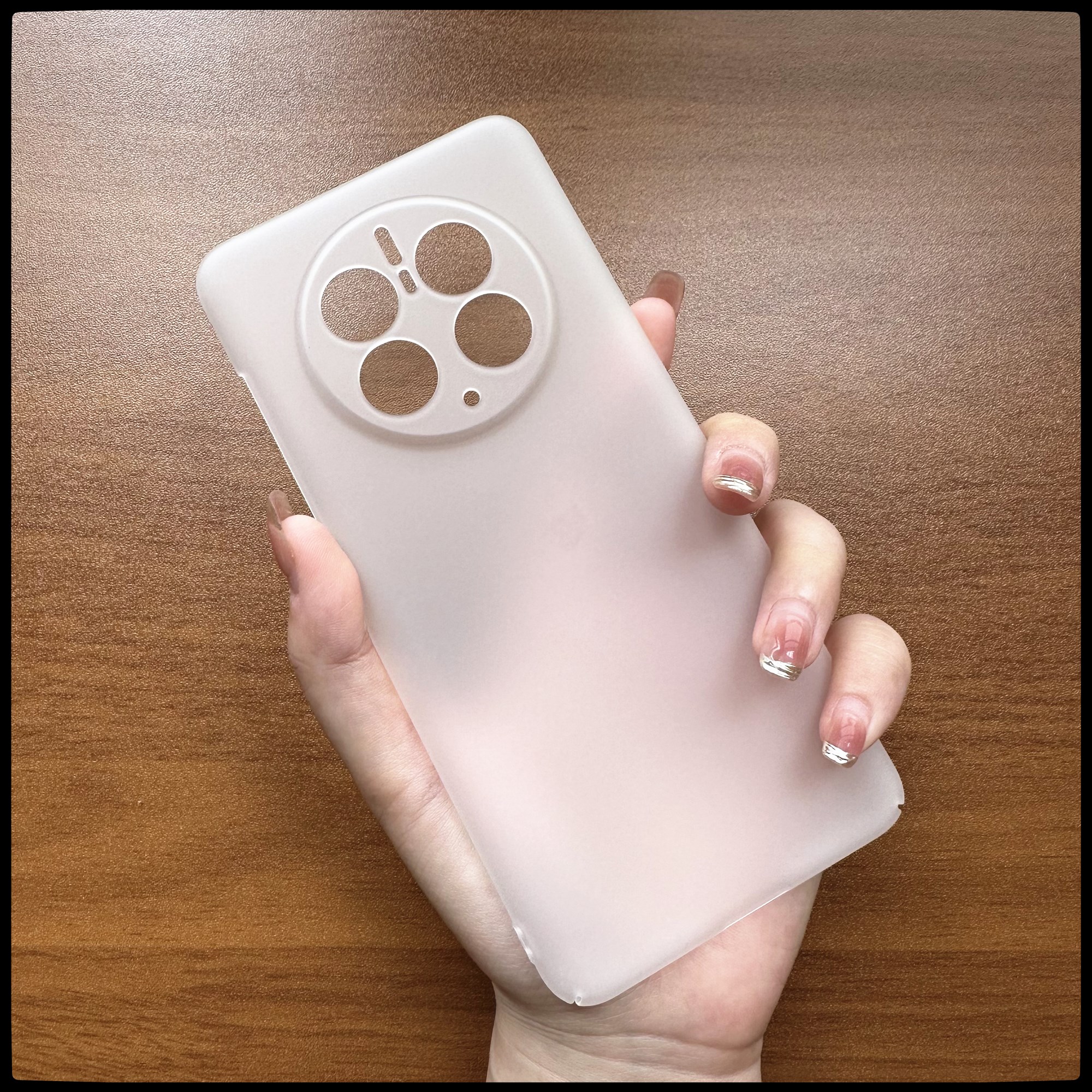 超薄适用华为Mate50手机壳P50E磨砂P60肤感硬壳P40Pro+全包30简约纯色不发黄PC夏季散热裸机手感黑色半透明女