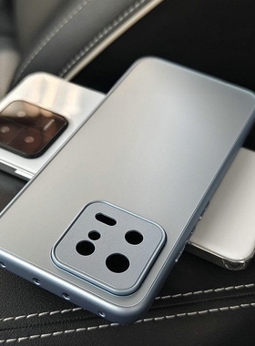 防指纹磨砂玻璃适用小米手机壳红米K60新款K50至尊全包软边K40s高级12Turbo金属感11Tpro+冷淡风远峰蓝色潮牌