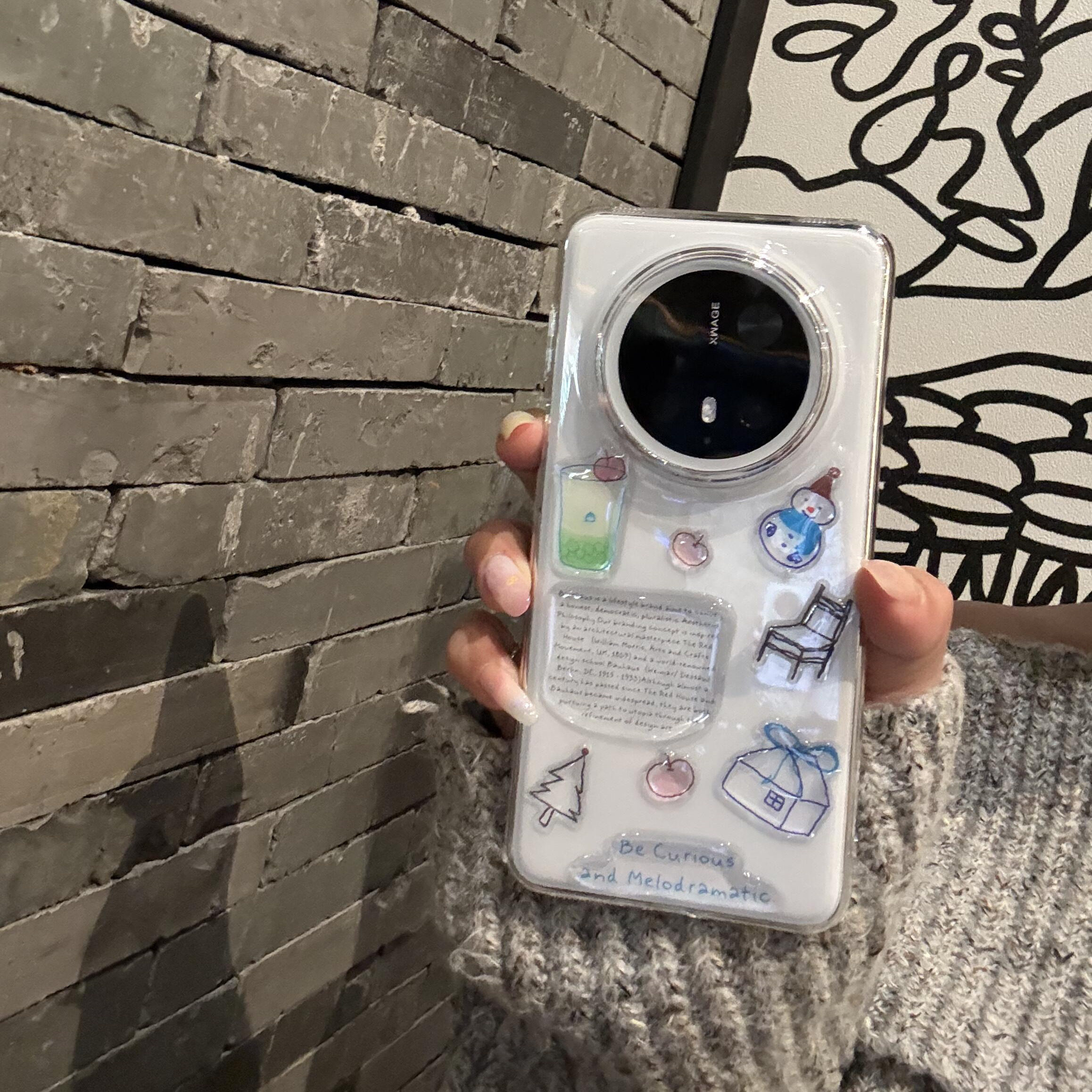 适用华为mate70PC简约diy保护壳