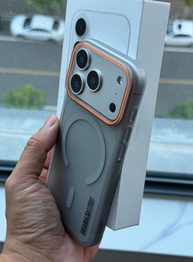 潮款透灰色超薄柔砂适用苹果17Promax手机壳iPhone16/15plus创意air条码磁吸14pro肤感13透明12保护套11大孔8