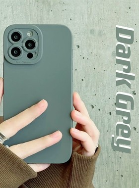 简约适用vivo手机壳iQOOZ7液态硅胶Z5X全包Z3奶奶灰色U3X防摔套U1软纯色X note直边T1肤感磨砂方形冷淡风女款