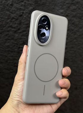 高级感钛灰色适用于荣耀200手机壳90柔润硬壳300ultra磨砂nova13pro时尚Nova12/11轻薄魔术Magic7Pro简约6/5