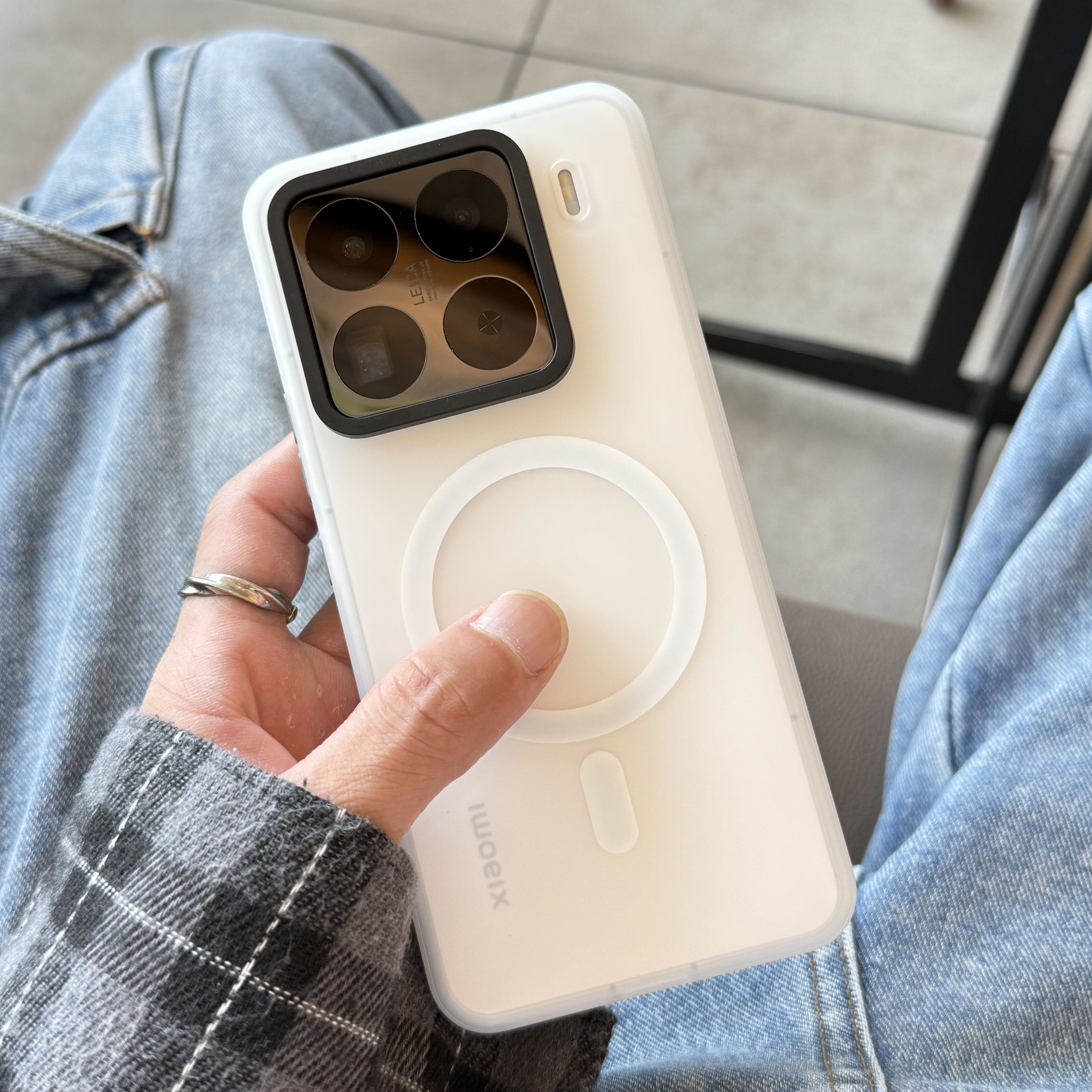 奢华轻砂浩瀚冰河17Promax适用小米15sPro手机壳内置磁吸14经典黑白14ultra肤感磨砂防摔金属镜框全包硬时尚