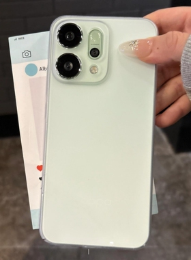 磨砂透白色超薄适用OPPOReno14Pro手机壳reno13精孔镜头13pro肤感PC硬壳散热Magsafe磁吸保护套半透明男女款