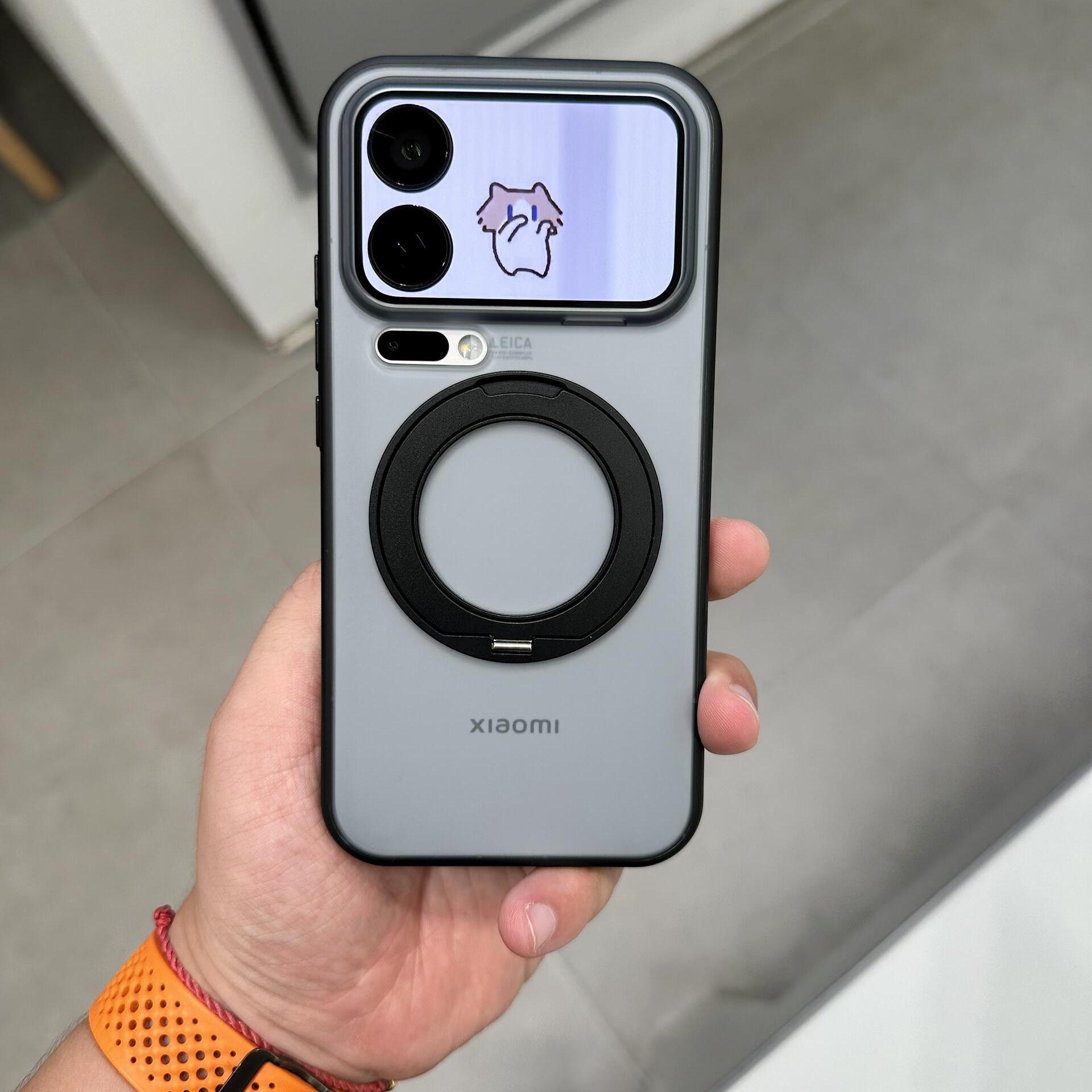 高档肤感黑无界可旋转支架适用小米17Promax手机壳17max全包透明Xiaomi金属独立按键17Ultra防摔情侣款保护套