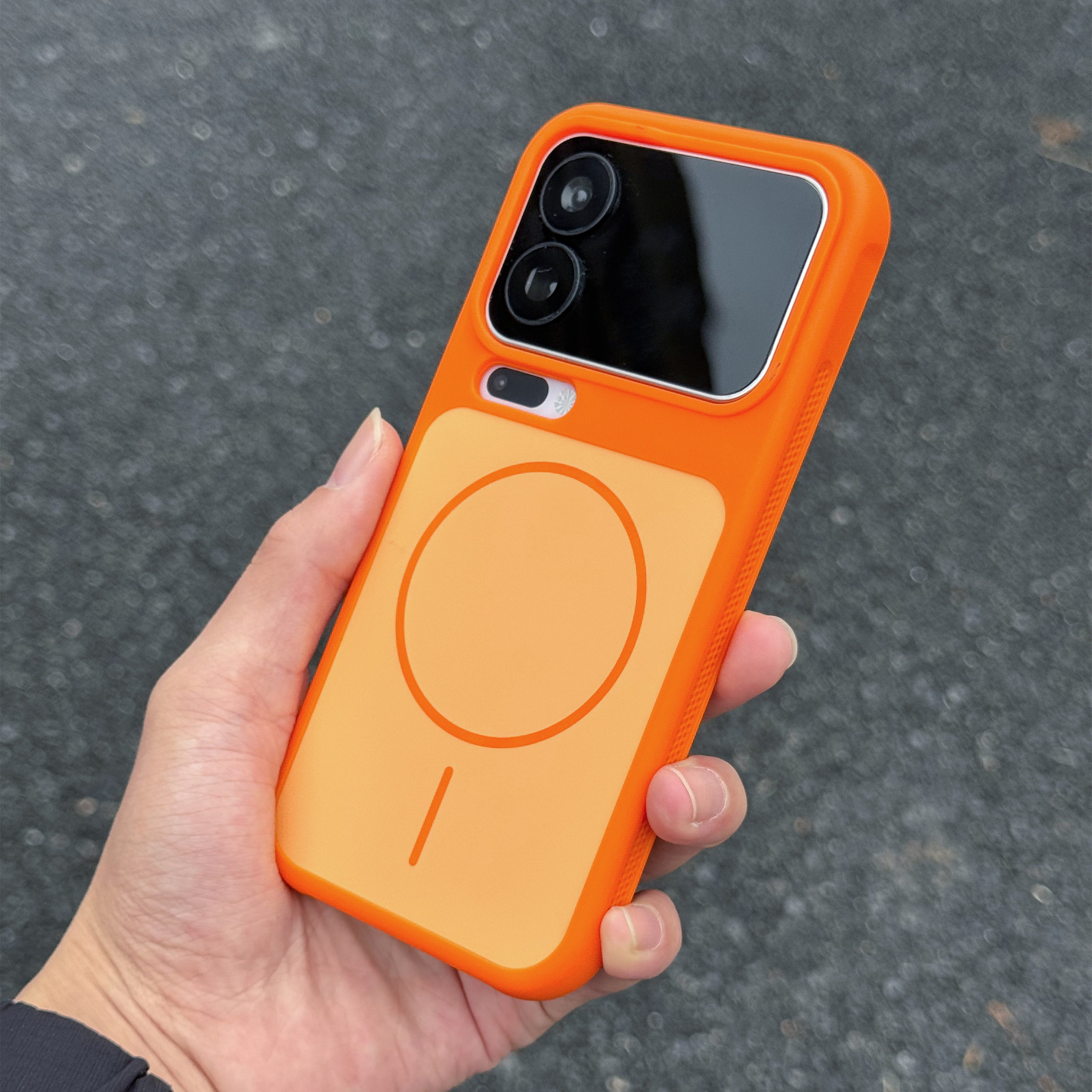 星宇橙色秒变肤感散热适用小米17Promax手机壳17pro全包Xiaomi15细圈磁吸15pro新款14侧边网孔防摔保护套情侣