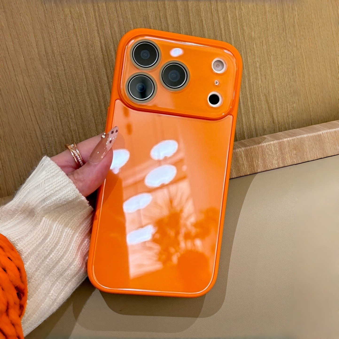 糖果色系新款星宇橙色【小视窗】适用苹果17ProMax手机壳iPhone16/15plus全包软边16pro带镜头膜14防摔13女款