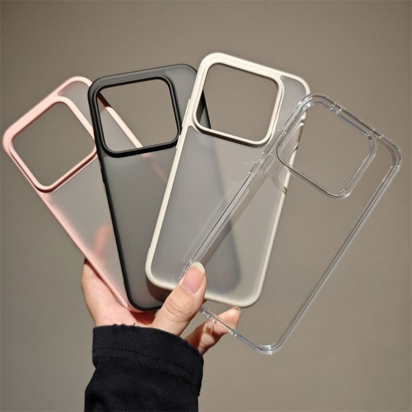 肤感磨砂护甲适用OPPO手机壳Realme真我GT8Pro全包高档隐沙黑色防摔冰雾白软边冰晶透明大孔硬壳简约款保护套