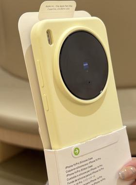 耐脏奶黄色亲肤软糯液态硅胶适用vivox300pro手机壳X300全包X200Promini纯色X100S内植绒x90防摔x100ultra女