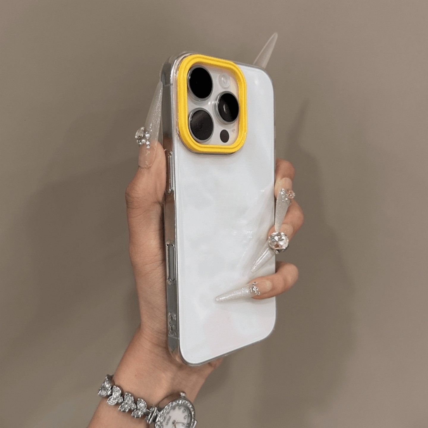 ins高级感透明马卡龙黄色镜框适用华为mate70pro+手机壳Mate60/50Pro简约男女Pura70Ultra新款P60耐黄硬壳薄
