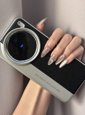 商务黑色相机款贴皮适用vivoX200Promini荔枝纹手机壳x300全包findx8s+电镀边框X8Ultra高档findx9拼接保护套