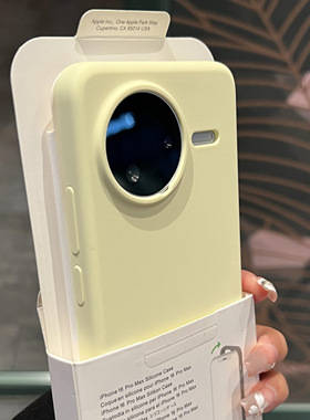 奶黄色全包内植绒适用红米K80手机壳k80pro简约纯色液态硅胶K70Ultra至尊防摔K60软糯橡皮感note14/13Pro+女