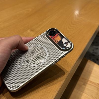 哑光烤漆适用苹果Air手机壳iPhone17ProMax钛灰色超薄16网孔散热15plus全包金属独立按键14简约黑13硬壳12/11