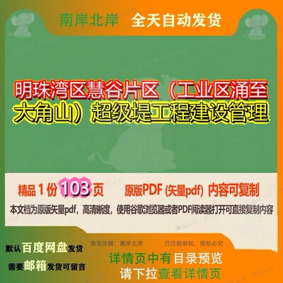 明珠湾区慧谷片区（工业区涌至大角山）超级工程建设管理