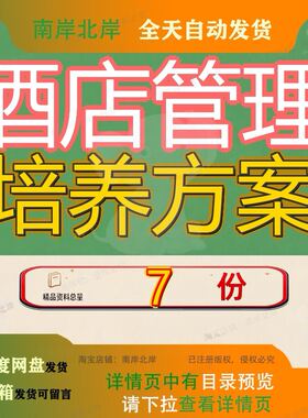 酒店管理培养方案人才专业商务人力资源物业运营教案理方大全参