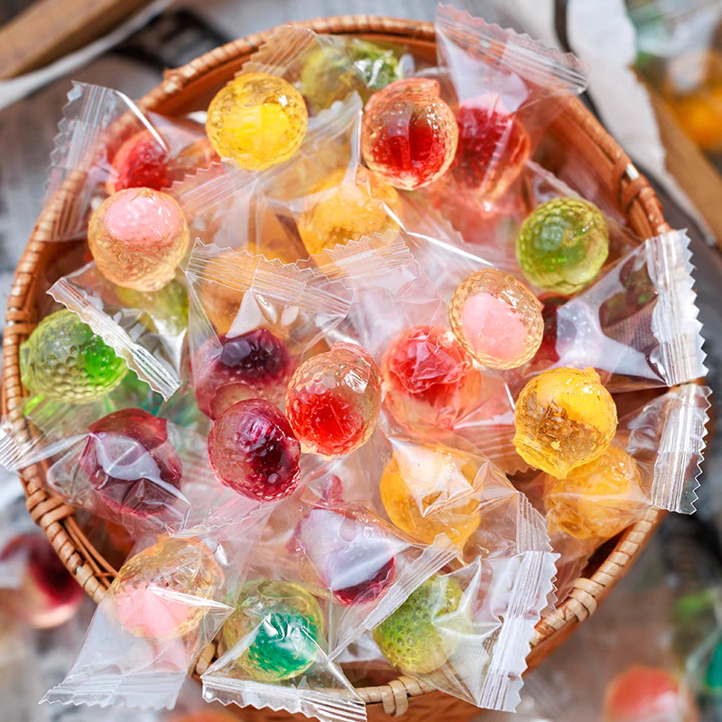 水晶夹心爆浆果味软糖果多口味