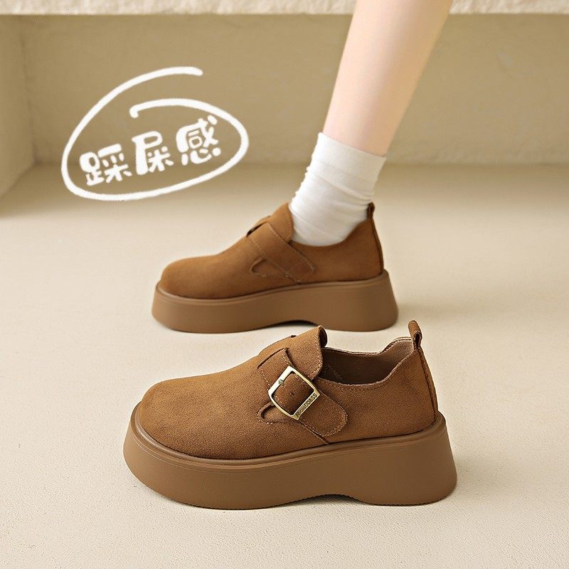 英伦风勃肯鞋女2026春孕妇防滑一脚蹬乐福鞋厚底百搭豆豆鞋0125e,女鞋,勃肯鞋/软木鞋,淘宝优惠券,粉丝福利购,淘宝优惠卷