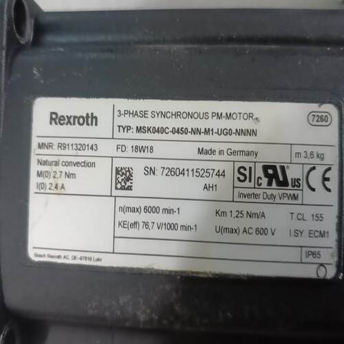 [德峰]力士乐电机MSK040C-0450-NN-M1-UG0-NN