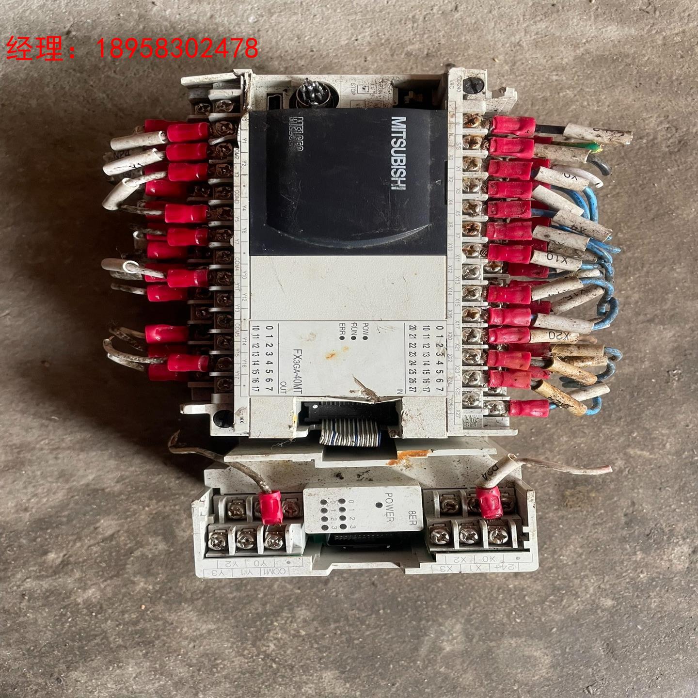 FX3GA-40MT三菱PLC，带一个扩展，拆机，功能包好，