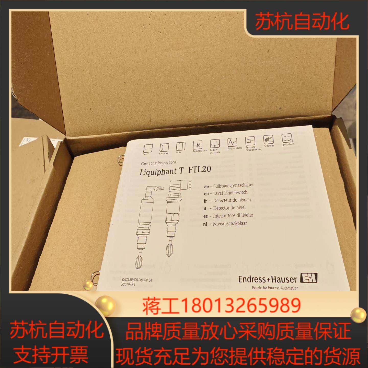 EndressHauser 全新EH音叉液位传感器，FT