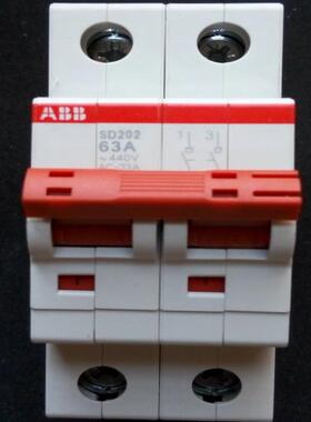 ABB导轨式隔离开关 SD202/63 2P 63A