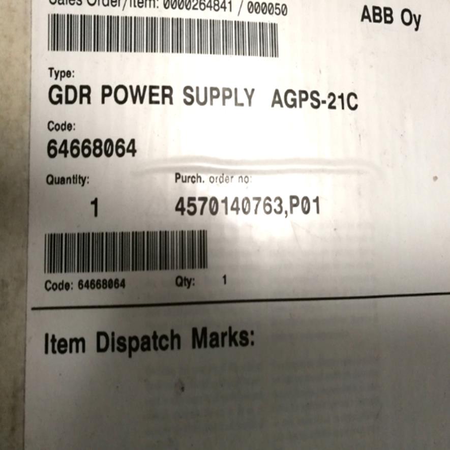 原装供应ABB AGPS-21C PCB 电源模块