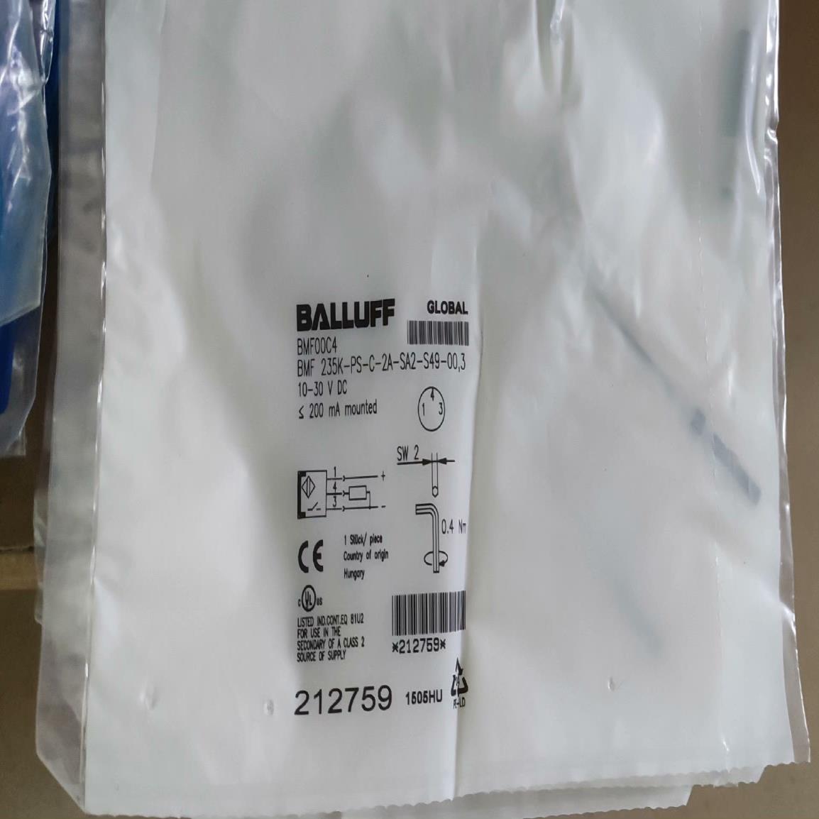 巴鲁夫原装BMF00C4磁敏传感器BMF 235K-PS-C