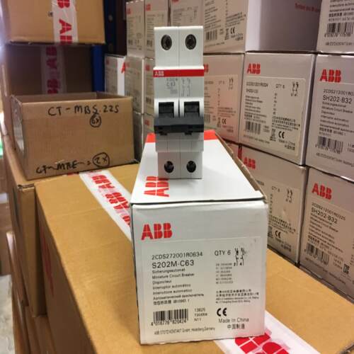 ABB微型断路器 S202M-B63 / S202M-C63 2P 63A