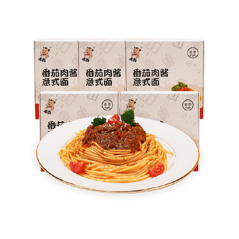 味尚番茄肉酱意大利面速食意粉221.2g*5盒装