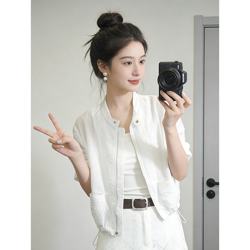 小众女装薄款防晒衣外套女款2026年夏季新款小个子开衫外搭棒球服