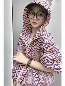 印花防紫外线防晒衣女款2026新款夏季欧洲站休闲透气防晒服短外套