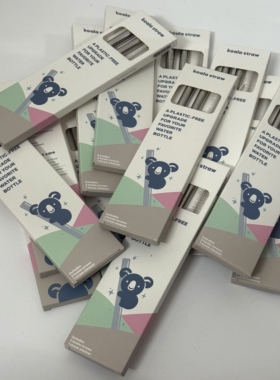 Owala Freesip保温杯配件 Koala吸管不锈钢两管一刷套装