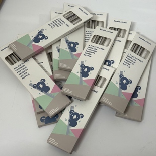 Owala Freesip保温杯配件 Koala吸管不锈钢两管一刷套装