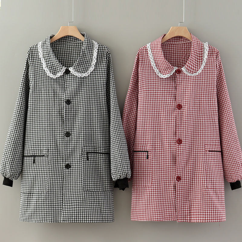 时尚罩衣女洋气外套透气耐磨长袖围裙家用厨房日系工作服正穿护衣,家庭/个人清洁工具,围裙,淘宝优惠券,粉丝福利购,淘宝优惠卷