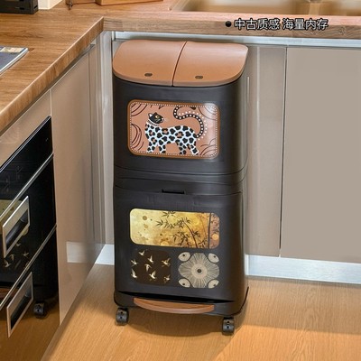 厨房专用不弯腰垃圾桶家用新款