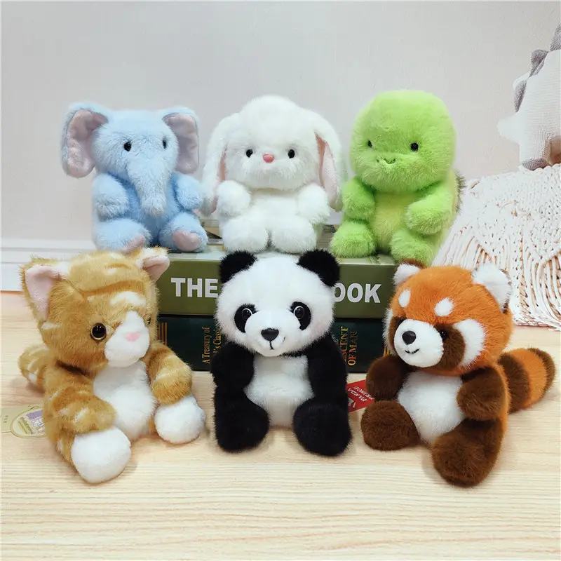 解压掌中宝豆袋公仔小玩偶桌伴熊猫毛绒玩具软萌浣熊娃娃儿童玩具