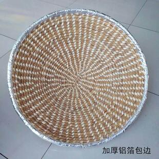 竹子编织锅盖制作灶锅手工茅草蒸笼馒头大号老式圆形草帽竹编创意