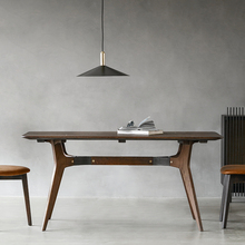 艺术符号北欧表情Alvin实木餐桌家用设计师款长方形桌椅长凳组合