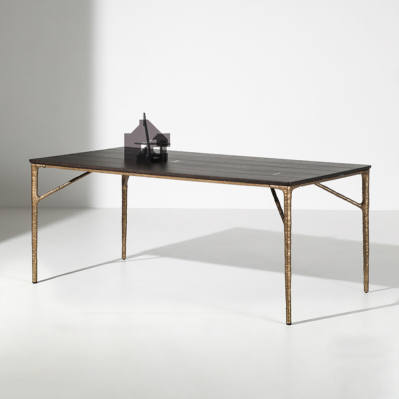 艺术符号北欧表情YUZU橡木西餐桌椅组合长方形侘寂风桌子设计师款