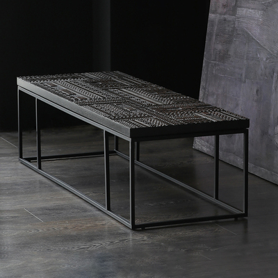 艺术符号进口北欧表情雕花茶几