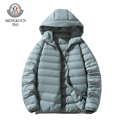 蒙口宁秋冬季大码保暖羽绒服2025男款轻薄羽绒服潮流时尚立领外套
