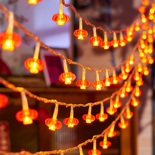 led新年彩灯家用过年阳台挂饰灯笼闪灯串灯乔迁之喜氛围装饰灯饰