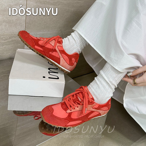 IDOSUNYU欧货2026春季新款女拼色德训鞋休闲运动鞋舒适百搭老爹鞋