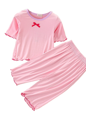 女童家居服套装莫代尔夏季